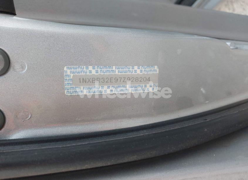 Photo 9 of 2007 Toyota Corolla LE (VIN 1NXBR32E97Z928204)