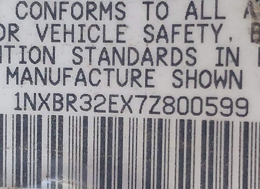 Photo 9 of 2007 Toyota Corolla S (VIN 1NXBR32EX7Z800599)