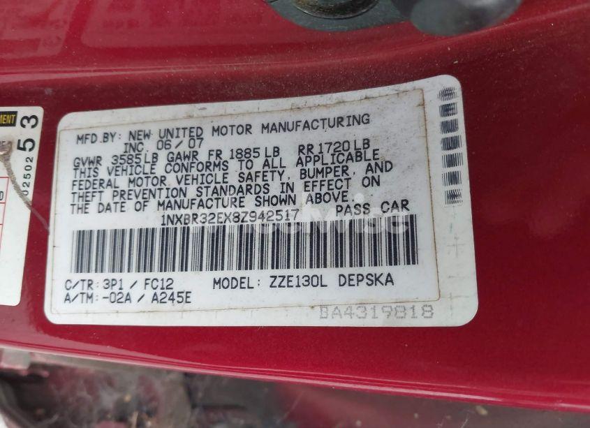 Photo 9 of 2008 Toyota Corolla S (VIN 1NXBR32EX8Z942517)