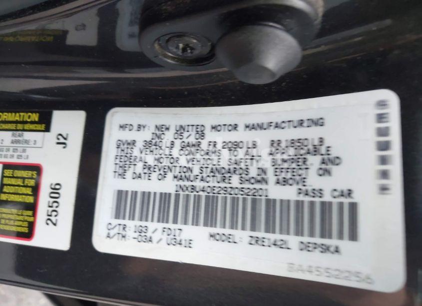 Photo 9 of 2009 Toyota Corolla S (VIN 1NXBU40E29Z052201)