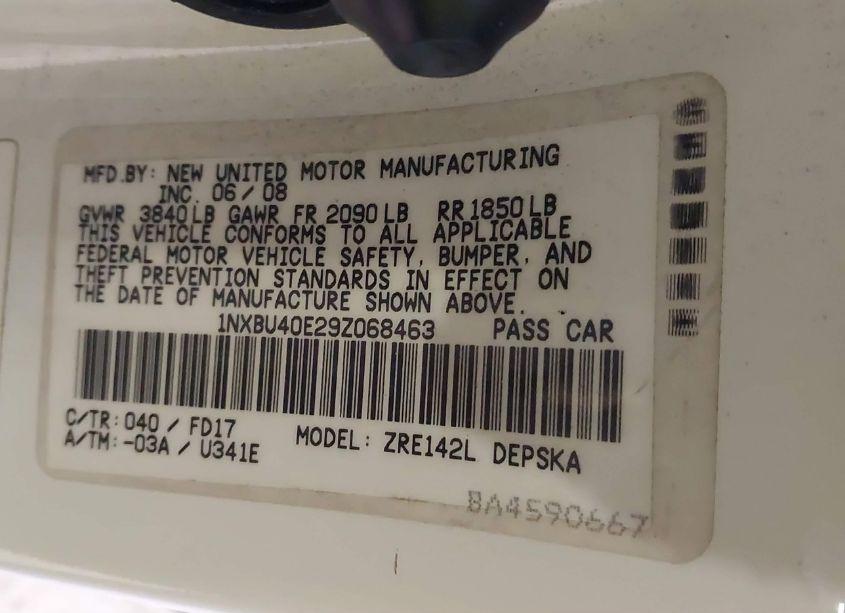 Photo 9 of 2009 Toyota Corolla S (VIN 1NXBU40E29Z068463)