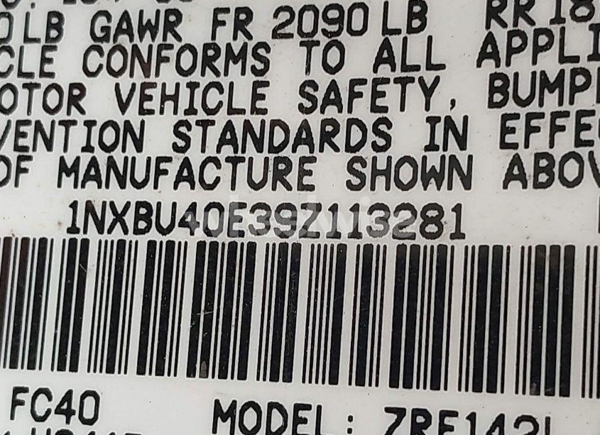 Photo 9 of 2009 Toyota Corolla XLE (VIN 1NXBU40E39Z113281)