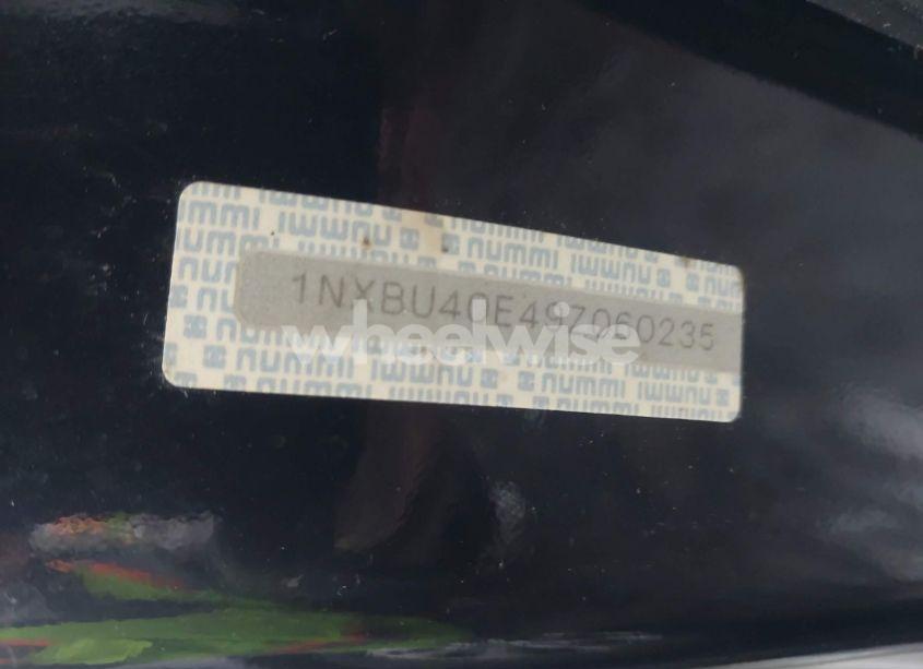 Photo 9 of 2009 Toyota Corolla (VIN 1NXBU40E49Z060235)