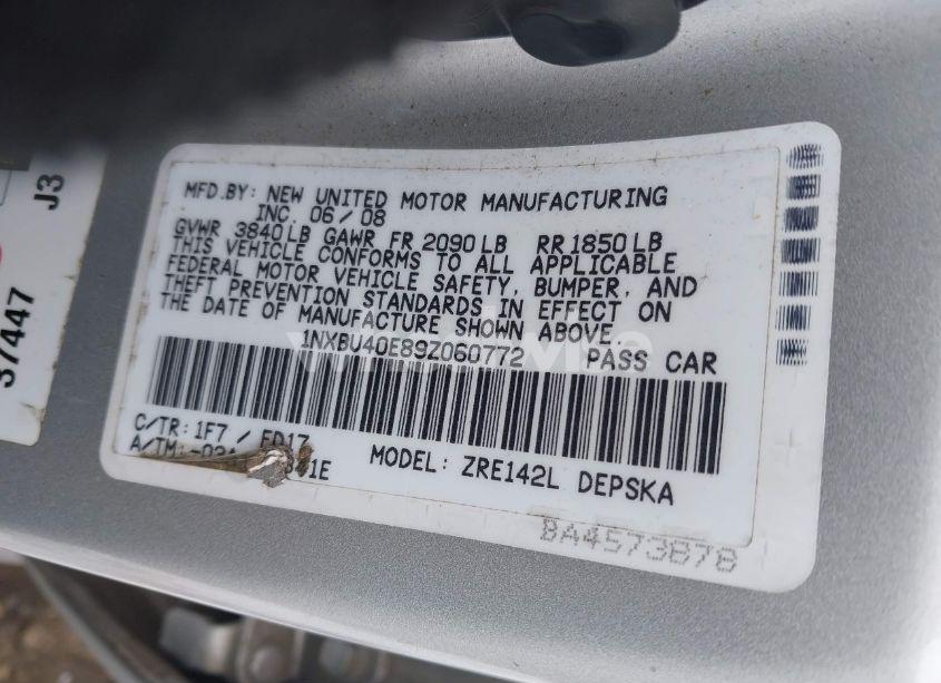 Photo 9 of 2009 Toyota Corolla S (VIN 1NXBU40E89Z060772)
