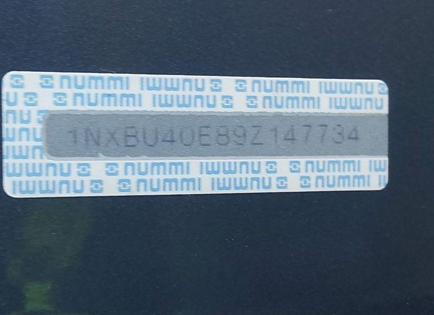 Photo 9 of 2009 Toyota Corolla LE (VIN 1NXBU40E89Z147734)