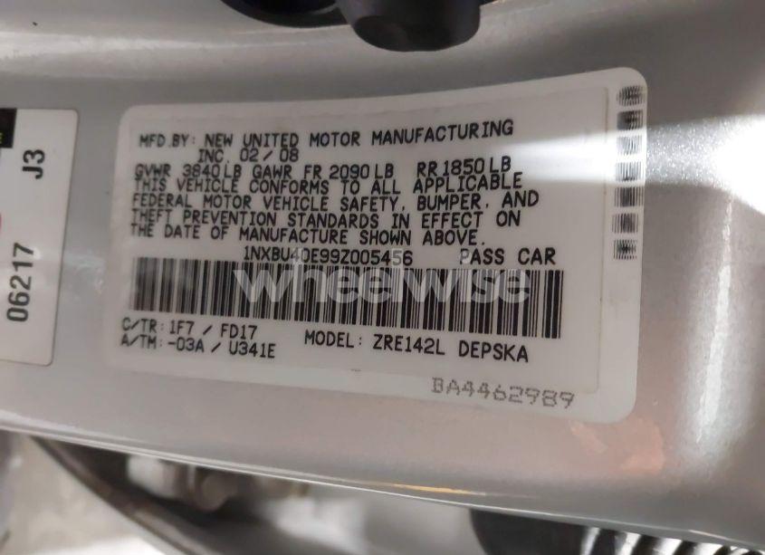 Photo 9 of 2009 Toyota Corolla S (VIN 1NXBU40E99Z005456)