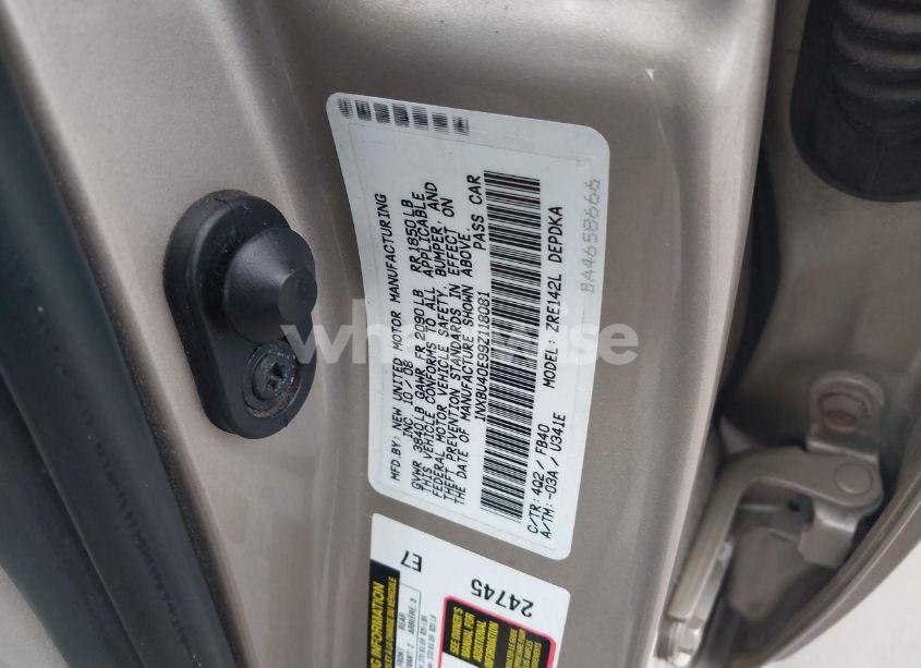 Photo 9 of 2009 Toyota Corolla LE (VIN 1NXBU40E99Z118081)