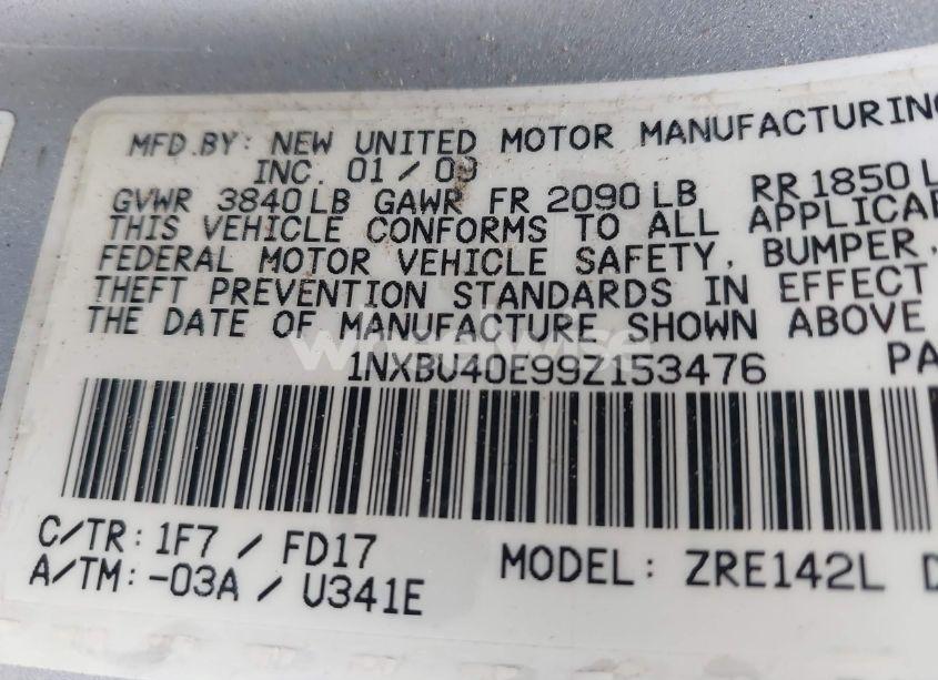 Photo 9 of 2009 Toyota Corolla S (VIN 1NXBU40E99Z153476)