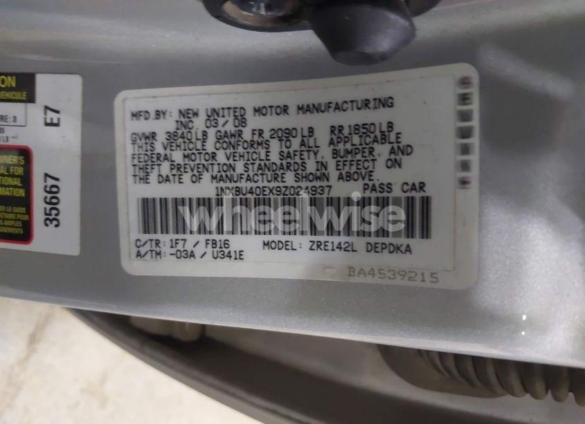 Photo 9 of 2009 Toyota Corolla LE (VIN 1NXBU40EX9Z024937)