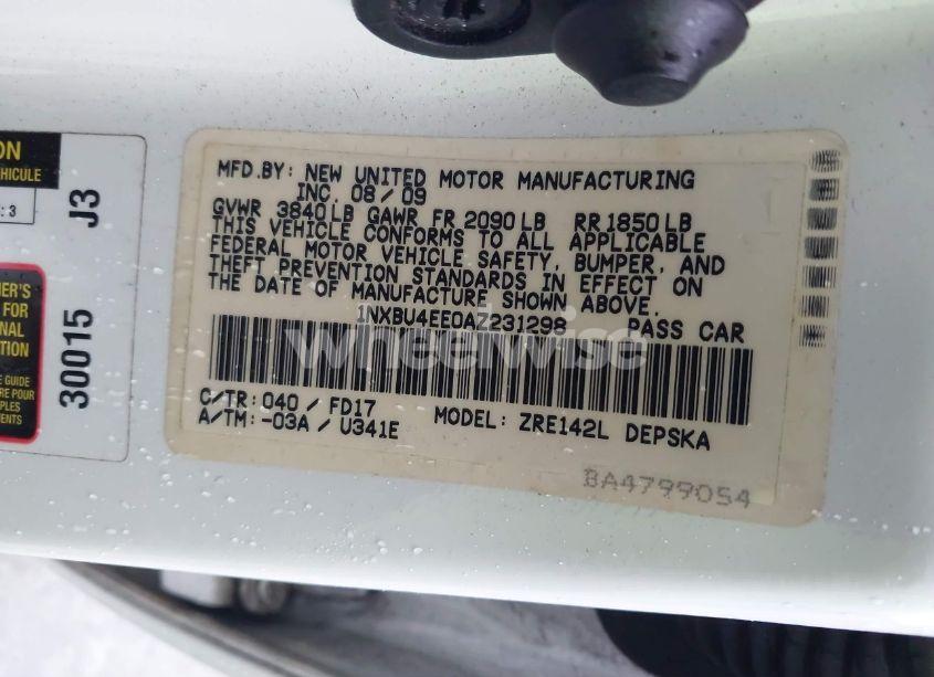 Photo 9 of 2010 Toyota Corolla S (VIN 1NXBU4EE0AZ231298)