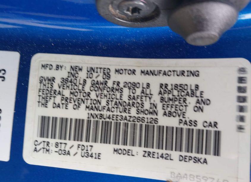 Photo 9 of 2010 Toyota Corolla S (VIN 1NXBU4EE3AZ266126)