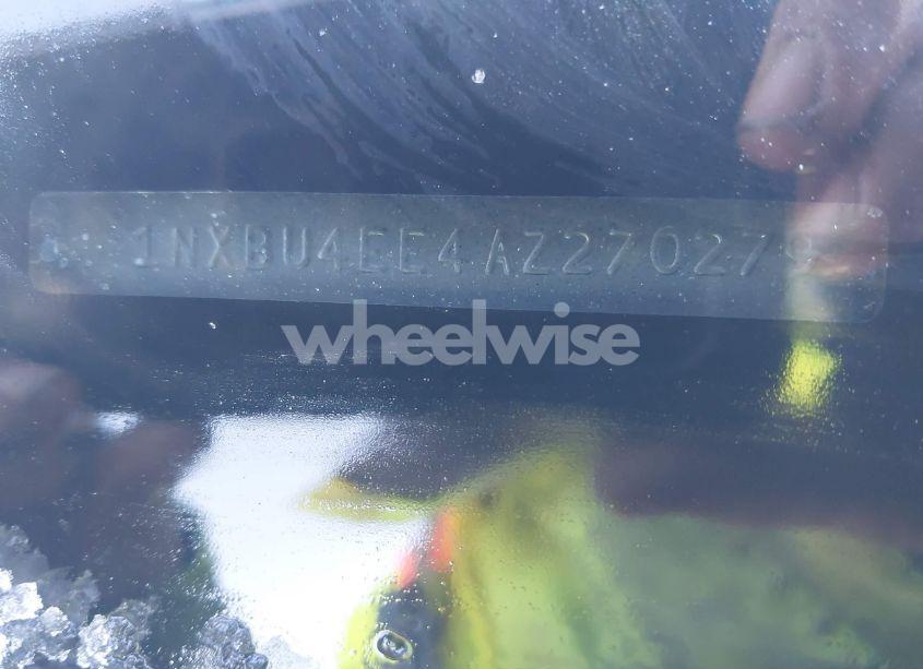 Photo 12 of 2010 Toyota Corolla LE (VIN 1NXBU4EE4AZ270279)