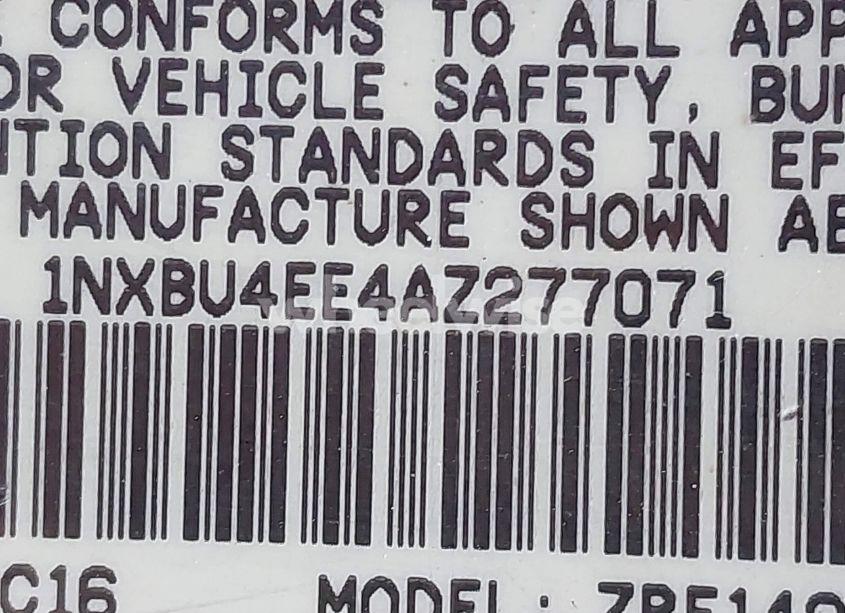 Photo 9 of 2010 Toyota Corolla LE (VIN 1NXBU4EE4AZ277071)