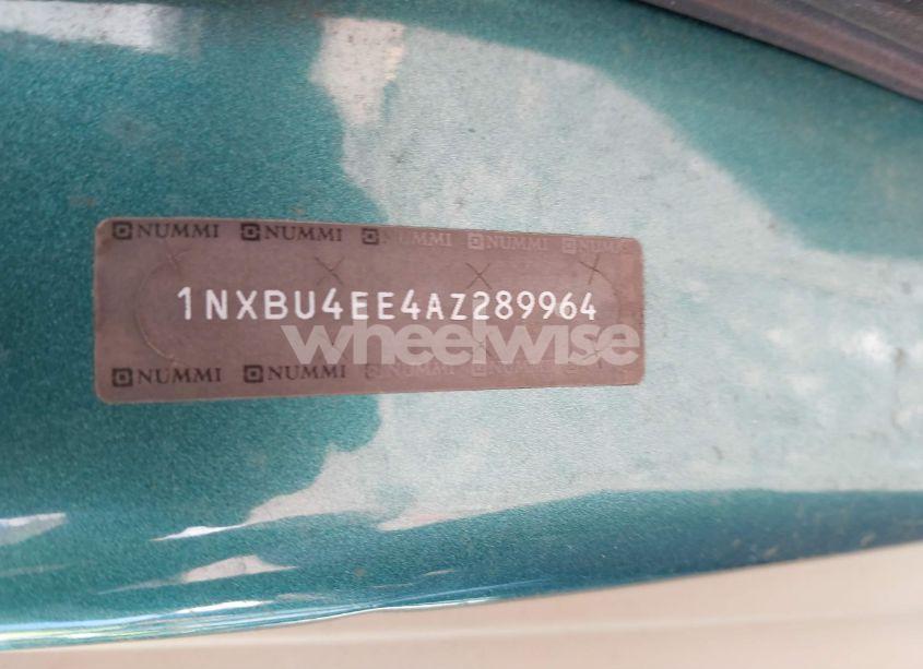 Photo 9 of 2010 Toyota Corolla S/LE/XLE (VIN 1NXBU4EE4AZ289964)