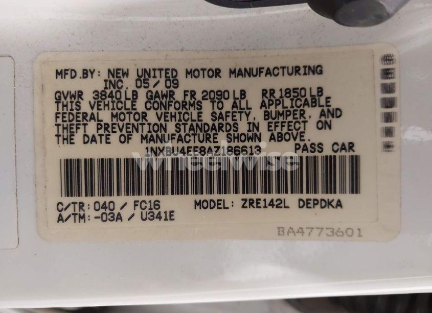 Photo 9 of 2010 Toyota Corolla LE (VIN 1NXBU4EE8AZ186613)