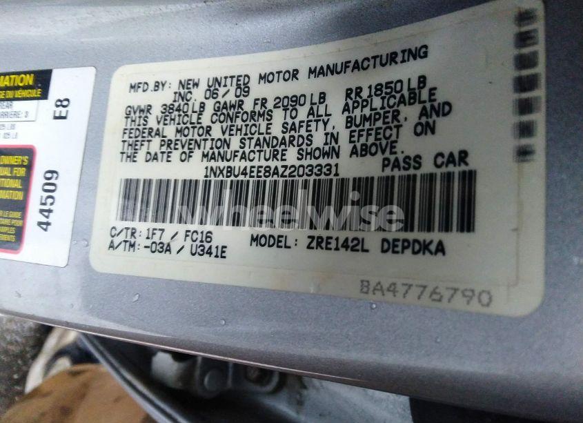Photo 9 of 2010 Toyota Corolla LE (VIN 1NXBU4EE8AZ203331)