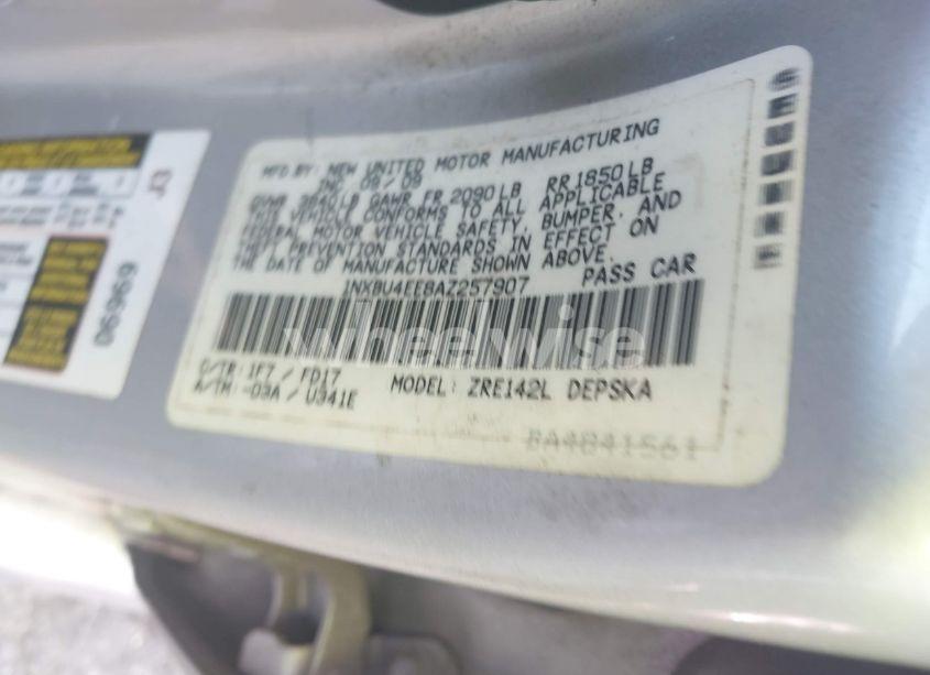 Photo 9 of 2010 Toyota Corolla S (VIN 1NXBU4EE8AZ257907)