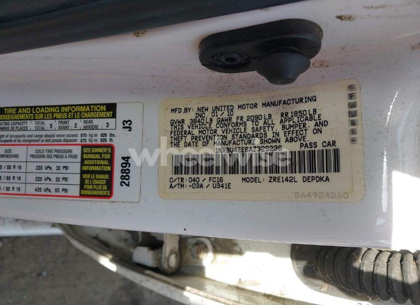 Photo 9 of 2010 Toyota Corolla LE (VIN 1NXBU4EE8AZ329236)