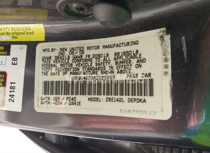 Photo 9 of 2010 Toyota Corolla LE (VIN 1NXBU4EE9AZ225855)