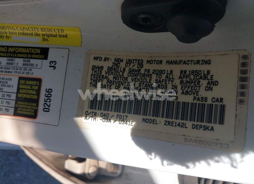 Photo 9 of 2010 Toyota Corolla S (VIN 1NXBU4EEXAZ209633)