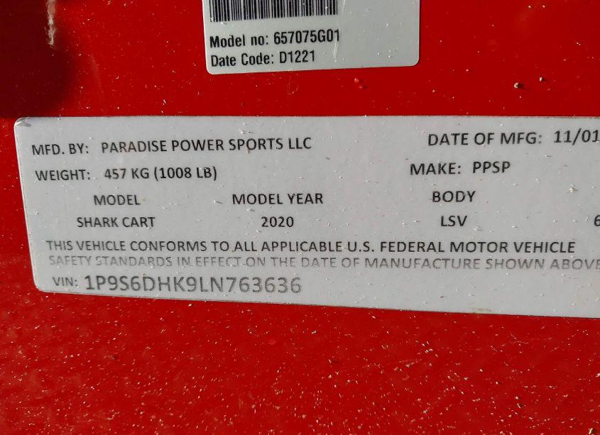 Photo 9 of 2020 Ezgo Express L6 (VIN 1P9S6DHK9LN763636)