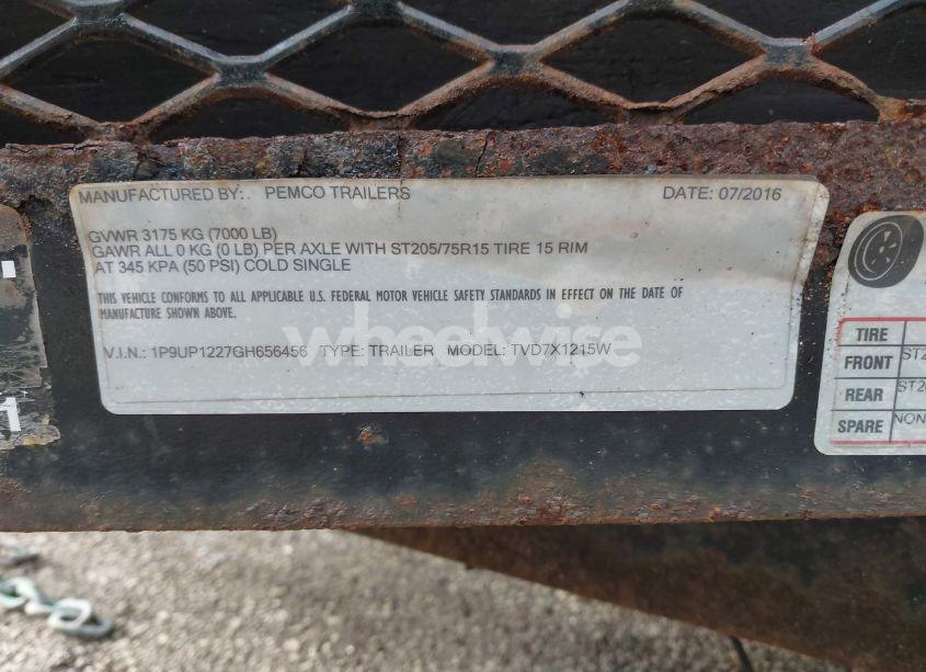 Photo 9 of 2016 Pamco Trailer N/A (VIN 1P9UP1227GH656456)