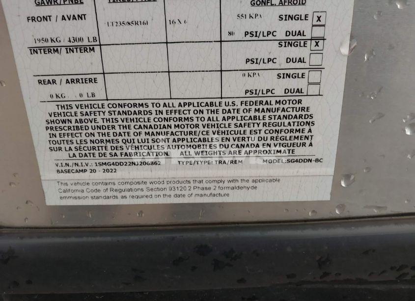 Photo 9 of 2022 Airstream Other N/A (VIN 1SMG4DD22NJ206862)