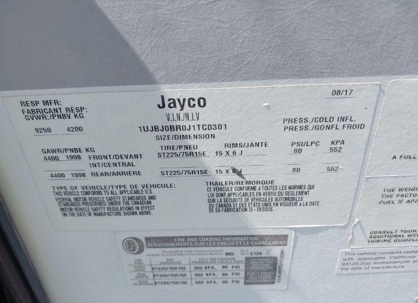 Photo 9 of 2018 Jayco 28b N/A (VIN 1UJBJ0BR0J1TC0301)