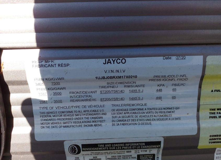 Photo 9 of 2020 Jayco Slx N/A (VIN 1UJBJ0BRXM17X0210)