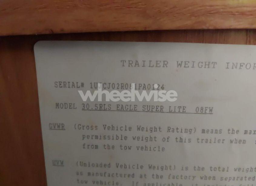 Photo 9 of 2008 Eagle 30.5rls SUPER LITE 0 (VIN 1UJCJ02R081PA0124)