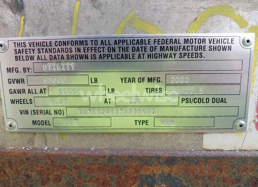 Photo 9 of 2000 Utility Trailer MFG (VIN 1UYFS2483YA938601)