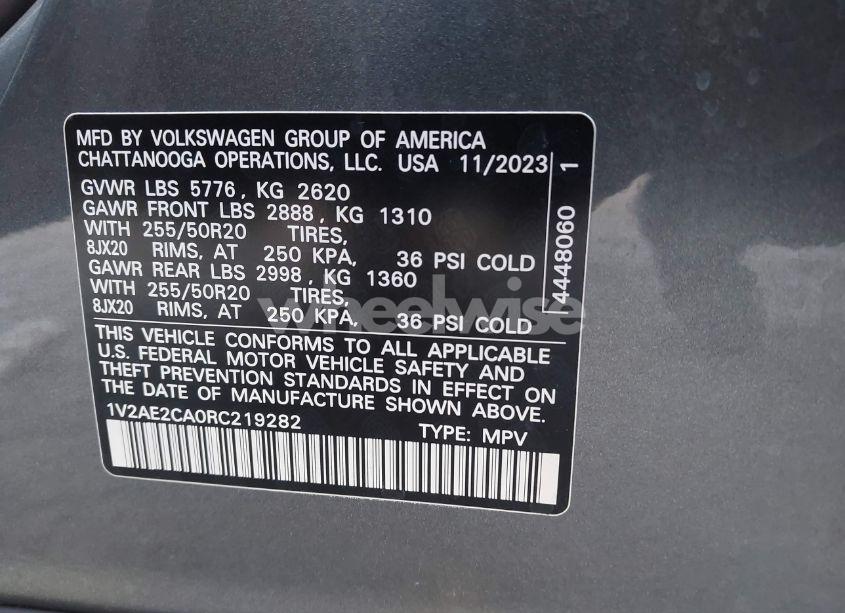 Photo 9 of 2024 Volkswagen Atlas CROSS SPORT 2.0T SEL R-LINE (VIN 1V2AE2CA0RC219282)