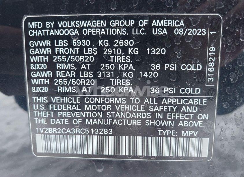 Photo 9 of 2024 Volkswagen Atlas 2.0T SEL (VIN 1V2BR2CA3RC513283)