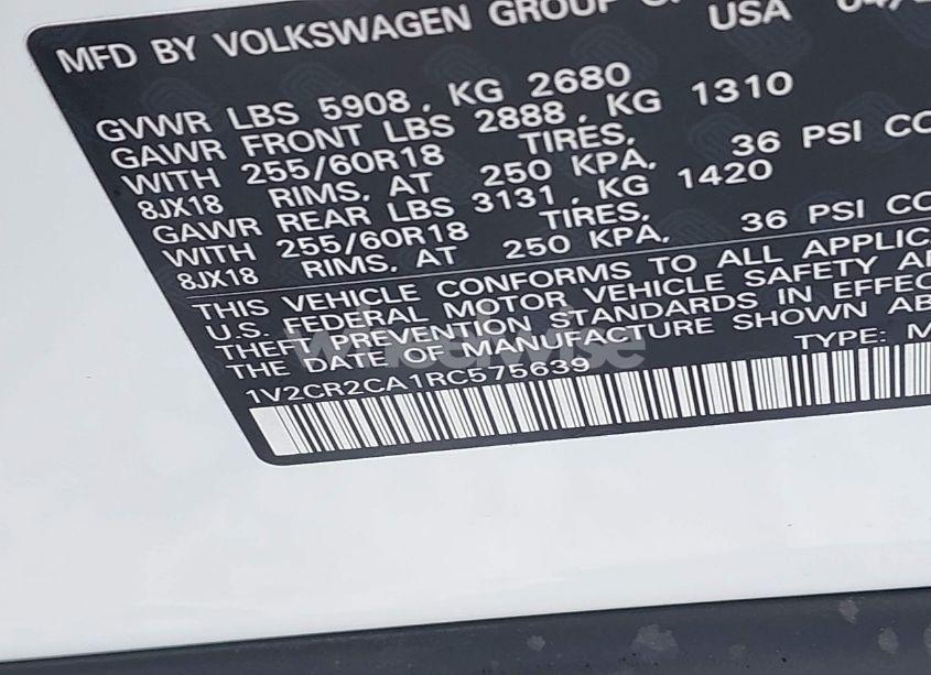 Photo 9 of 2024 Volkswagen Atlas 2.0T PEAK EDITION SE W/TECHNOLOGY (VIN 1V2CR2CA1RC575639)