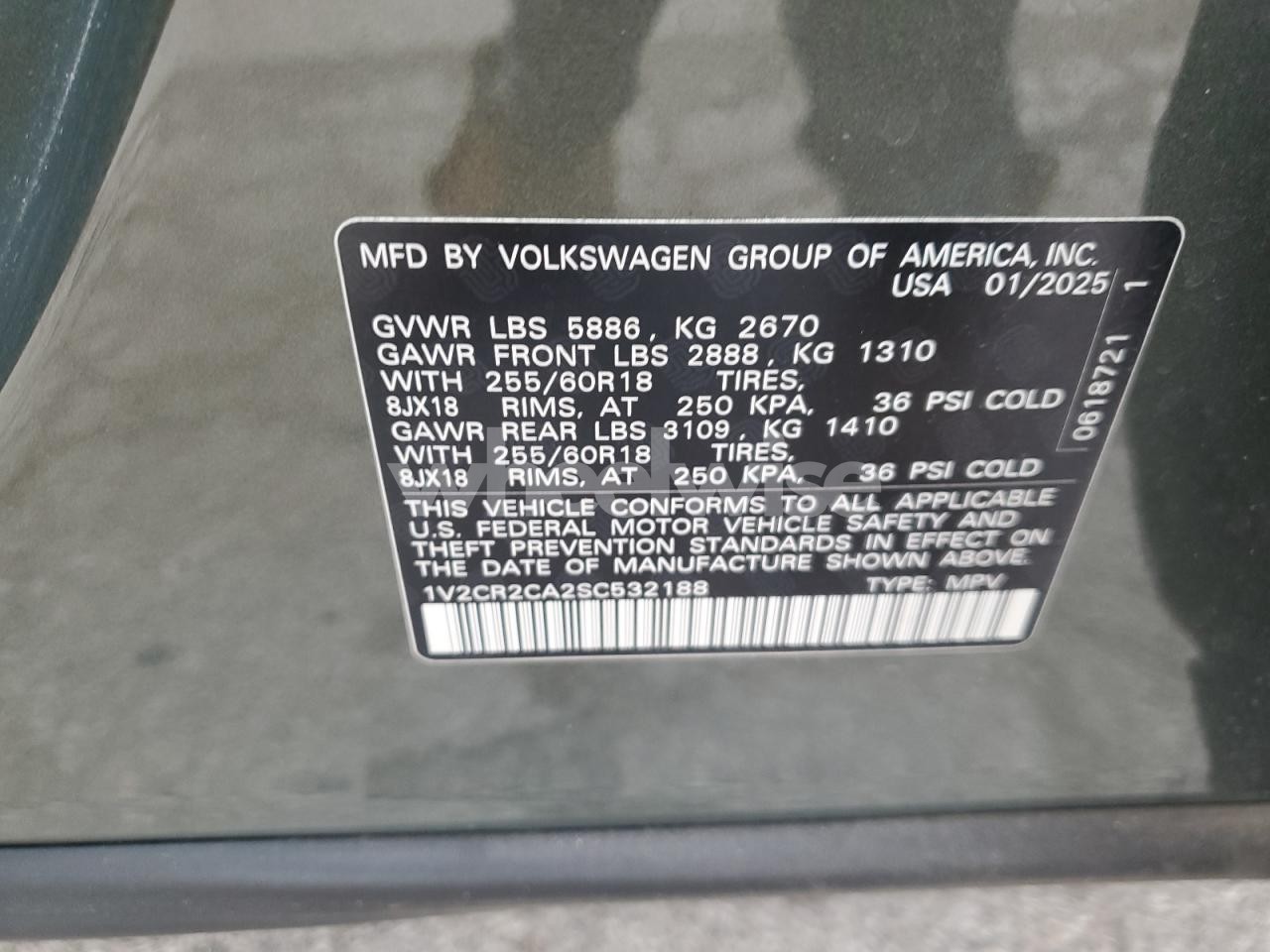 Photo 13 of 2025 VOLKSWAGEN ATLAS PEAK EDITION SE (VIN 1V2CR2CA2SC532188)