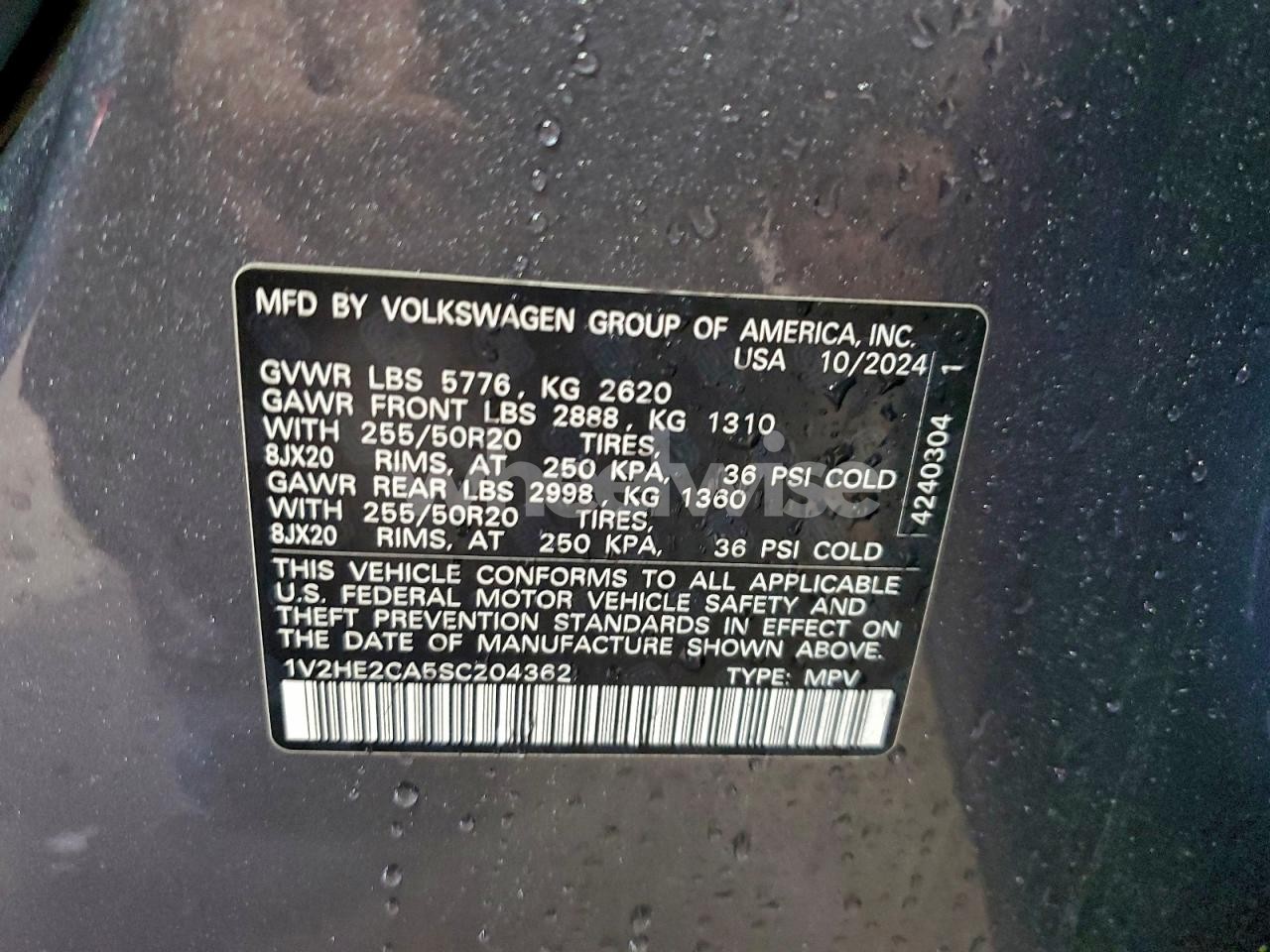 Photo 13 of 2025 VOLKSWAGEN ATLAS CROSS SPORT SE (VIN 1V2HE2CA5SC204362)