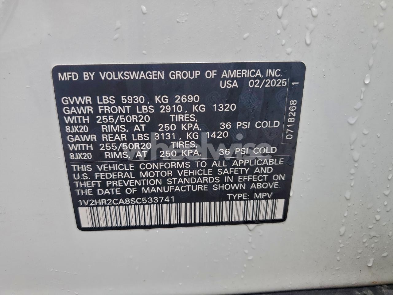 Photo 13 of 2025 VOLKSWAGEN ATLAS SE (VIN 1V2HR2CA8SC533741)