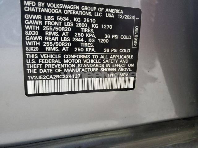 Photo 5 of 2024 VOLKSWAGEN ATLAS CROSS SPORT SE (VIN 1V2JE2CA2RC224127)