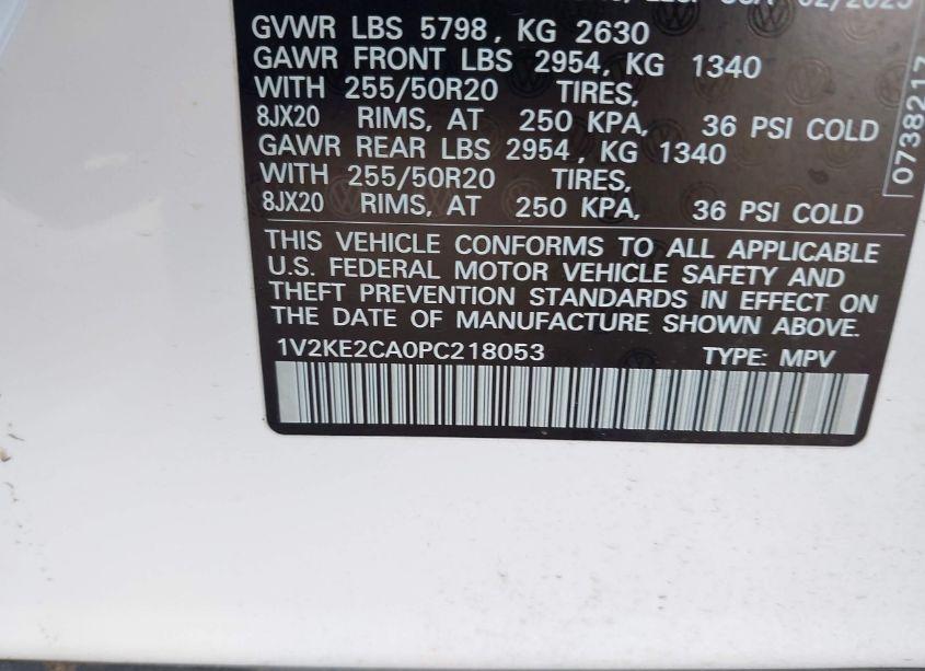 Photo 9 of 2023 Volkswagen Atlas CROSS SPORT 3.6L V6 SE W/TECHNOLOGY (VIN 1V2KE2CA0PC218053)