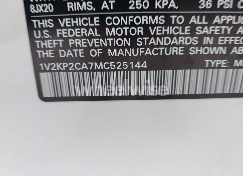 Photo 9 of 2021 Volkswagen Atlas 2.0T SE W/TECHNOLOGY (VIN 1V2KP2CA7MC525144)