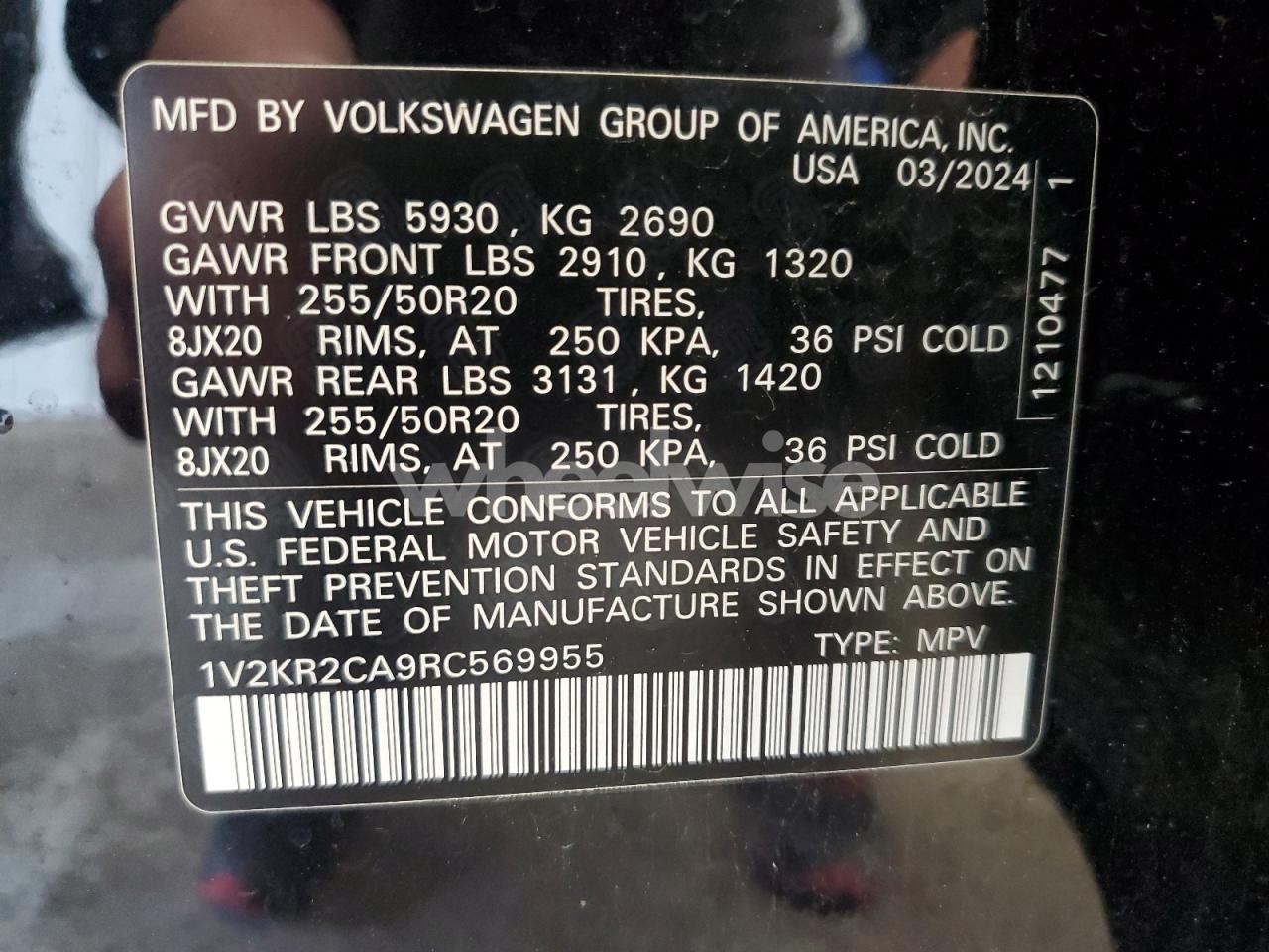Photo 13 of 2024 VOLKSWAGEN ATLAS SE (VIN 1V2KR2CA9RC569955)