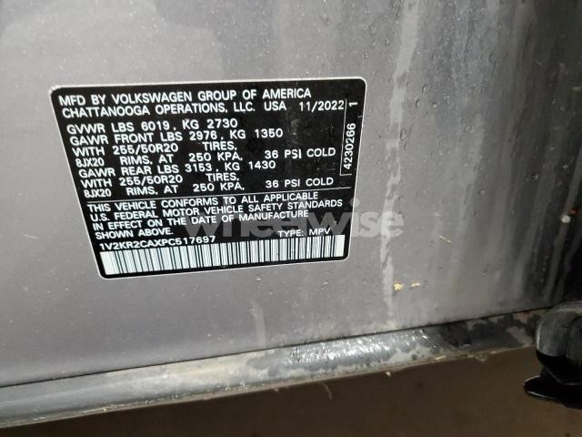 Photo 7 of 2023 VOLKSWAGEN ATLAS SE (VIN 1V2KR2CAXPC517697)