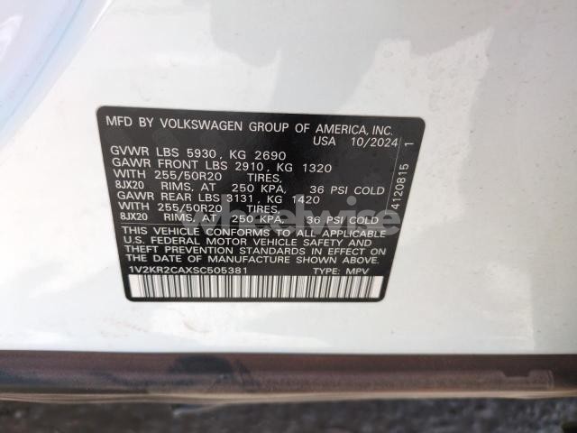 Photo 10 of 2025 VOLKSWAGEN ATLAS SE N/A (VIN 1V2KR2CAXSC505381)