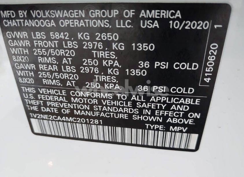 Photo 9 of 2021 Volkswagen Atlas CROSS SPORT 3.6L V6 SE W/TECHNOLOGY R-LINE (VIN 1V2NE2CA4MC201281)