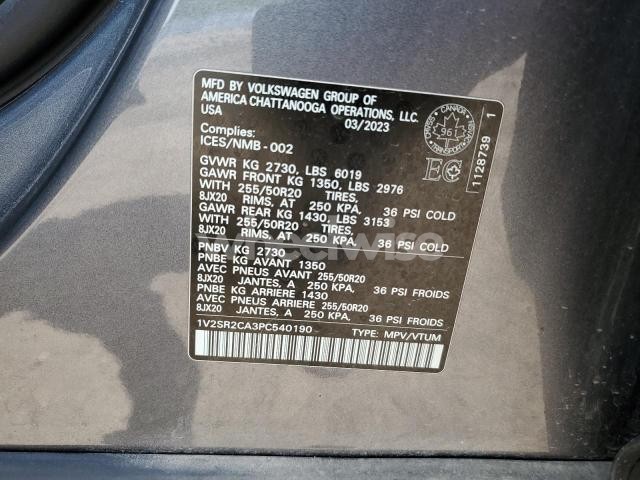 Photo 13 of 2023 VOLKSWAGEN ATLAS SEL R-LINE N/A (VIN 1V2SR2CA3PC540190)