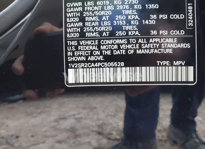 Photo 9 of 2023 Volkswagen Atlas 3.6L V6 SEL R-LINE BLACK (VIN 1V2SR2CA4PC505528)