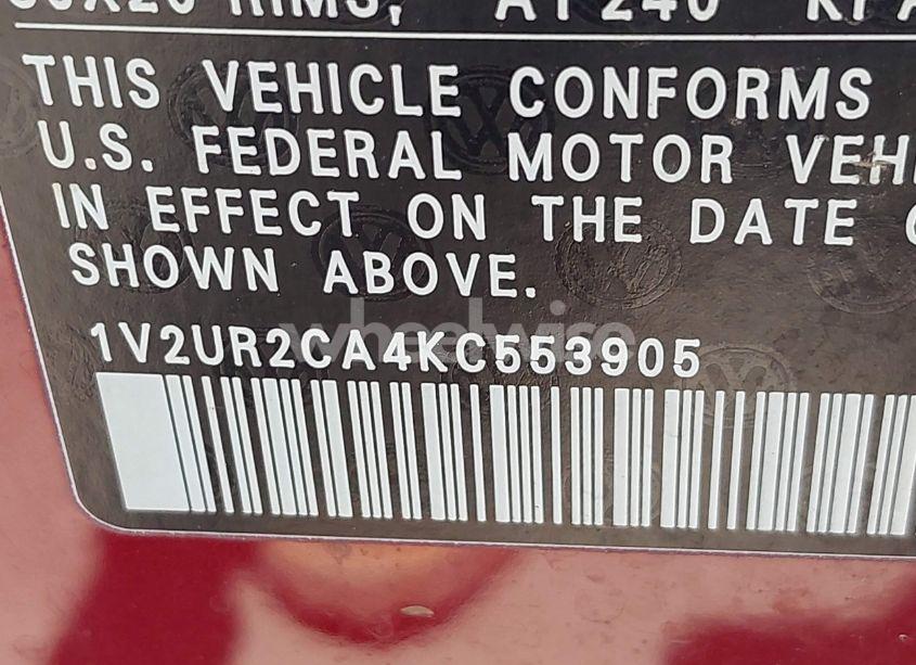 Photo 9 of 2019 Volkswagen Atlas 3.6L V6 SE W/TECHNOLOGY (VIN 1V2UR2CA4KC553905)