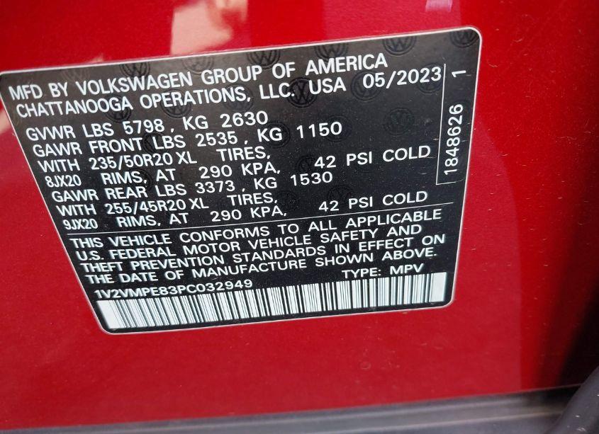 Photo 9 of 2023 Volkswagen Id.4 PRO/PRO S (VIN 1V2VMPE83PC032949)