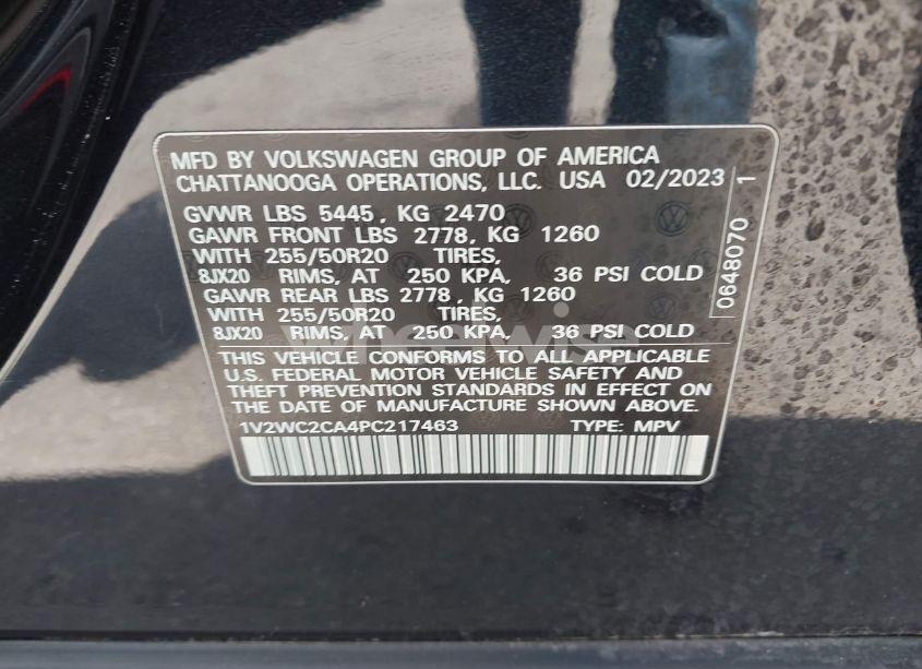 Photo 9 of 2023 Volkswagen Atlas CROSS SPORT 2.0T SE W/TECHNOLOGY (VIN 1V2WC2CA4PC217463)
