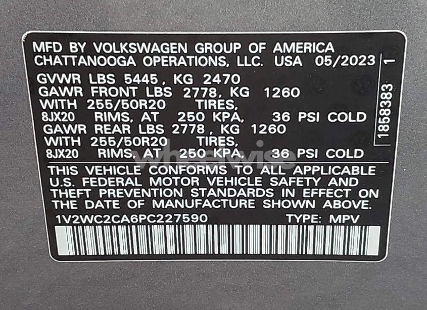 Photo 9 of 2023 Volkswagen Atlas CROSS SPORT 2.0T SE W/TECHNOLOGY (VIN 1V2WC2CA6PC227590)